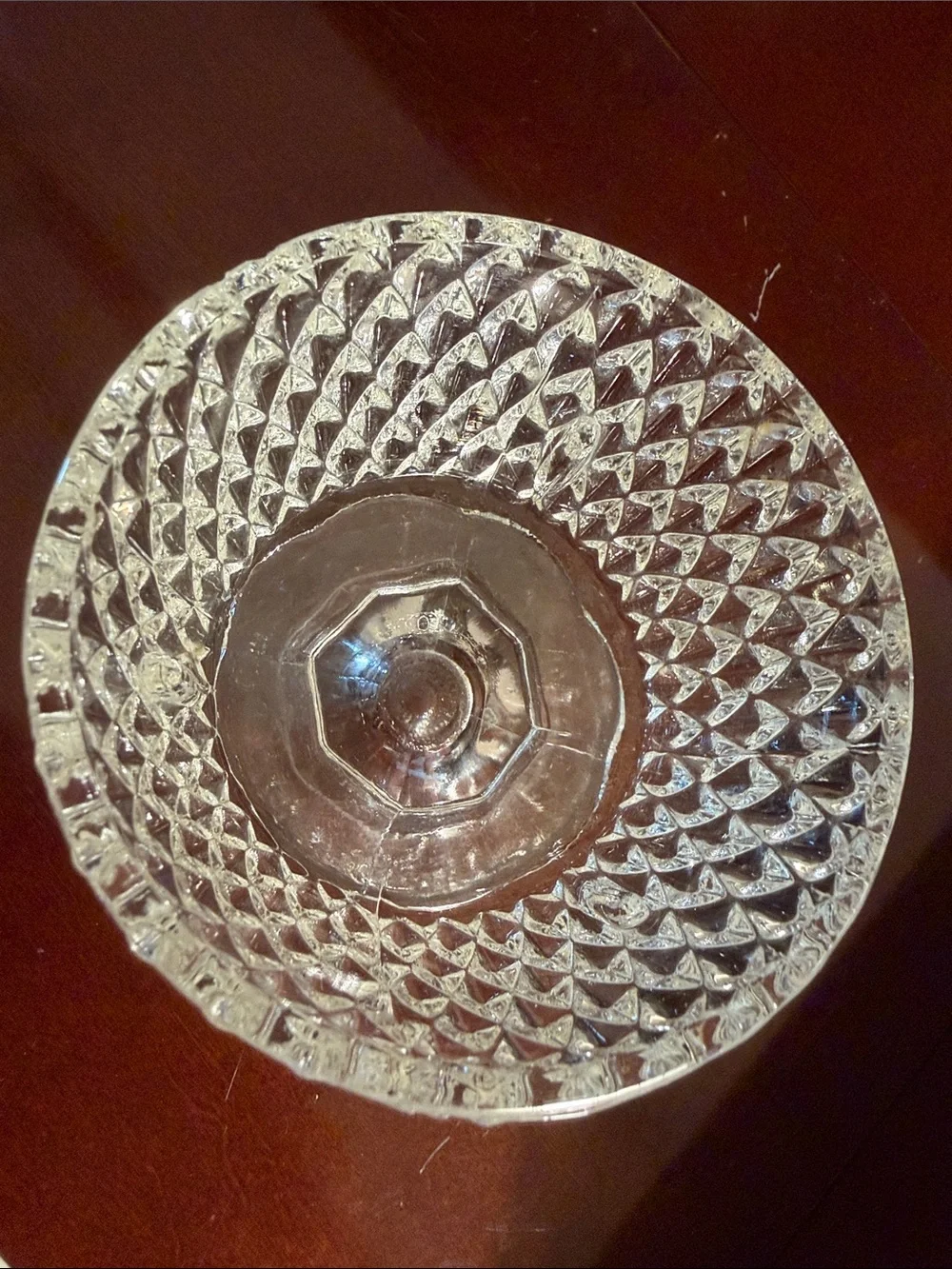 Indiana Glass fairy lamp base